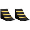 vidaXL Cales de roue 2 pcs 29x16x19 cm Caoutchouc