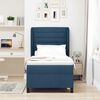 vidaXL Lit &agrave; ressorts avec matelas Bleu 90 x 200 cm tissu