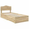 vidaXL Cadre de lit Ch&ecirc;ne Sonoma 100 x 200 cm Bois d'ing&eacute;nierie