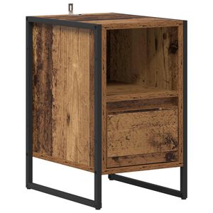 vidaXL Table de chevet Bois Ancien 39,5 x 30 x 50 cm Bois d'ing&eacute;nierie