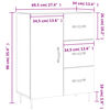 vidaXL Buffet sonoma gris 69,5x34x90 cm bois d'ing&eacute;nierie