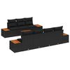 vidaXL Ensemble de canap&eacute; de jardin 8 pc Noir Poly rotin
