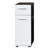 Trendteam Armoire de rangement de sol Line Blanc et argent&eacute; fum&eacute;