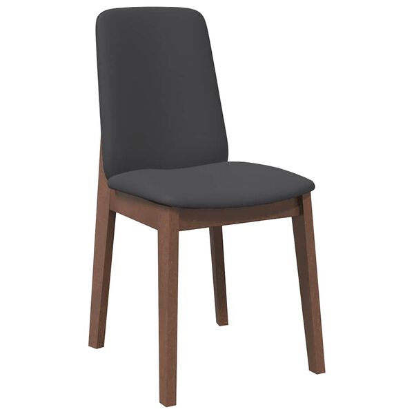vidaXL Chaises &agrave; manger coussins 2 pcs marron bois massif caoutchouc