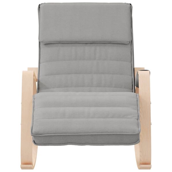 vidaXL Chaise à bascule Gris clair Tissu