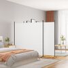 vidaXL Cloison de s&eacute;paration 3 panneaux Blanc 525x180 cm Tissu