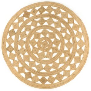 vidaXL Tapis fait &agrave; la main Jute tress&eacute;e 210 cm