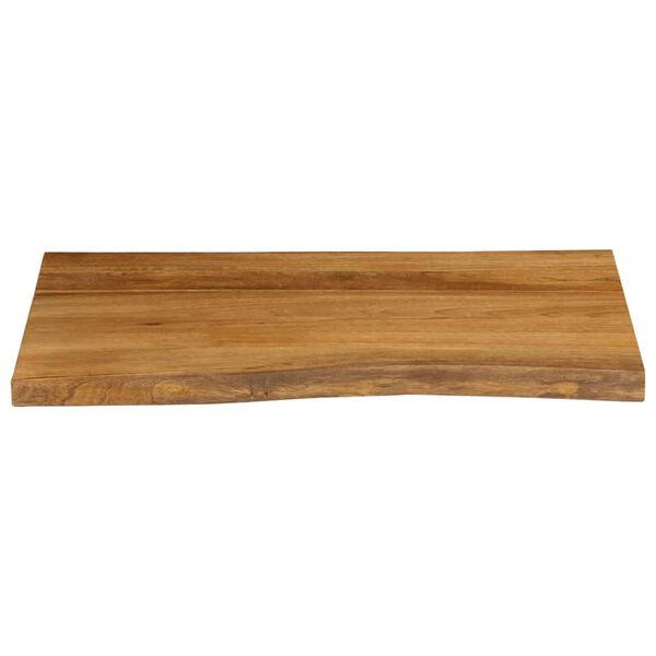 vidaXL Dessus de table 80x60x2,5 cm bord vivant bois massif manguier