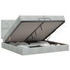 vidaXL Lit ottoman avec matelas Gris clair 200 x 200 cm Velours