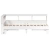 vidaXL Lit biblioth&egrave;que sans matelas blanc 90x190cm bois de pin massif