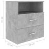 vidaXL Table de chevet Gris b&eacute;ton 50x32x60 cm
