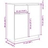 vidaXL Buffet avec tiroir blanc 71x35x84 cm bois d'ing&eacute;nierie
