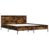 vidaXL Cadre de lit sans matelas ch&ecirc;ne fum&eacute; 120x200 cm