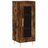 vidaXL Buffet haut Ch&ecirc;ne fum&eacute; 34,5x34x180 cm Bois d'ing&eacute;nierie