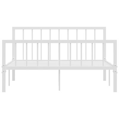 vidaXL Cadre de lit sans matelas blanc métal 140x200 cm