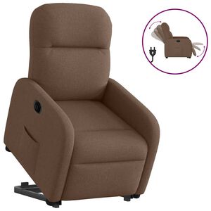 vidaXL Fauteuil inclinable &eacute;lectrique marron tissu