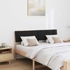 vidaXL T&ecirc;te de lit capitonn&eacute;e Noir 150 cm Pin massif
