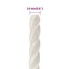 vidaXL Corde de travail Blanc 14 mm 250 m polypropyl&egrave;ne