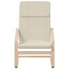 vidaXL Chaise de relaxation avec repose-pied Cr&egrave;me Tissu