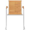 vidaXL Chaises de jardin avec coussins lot de 2 Teck solide et acier