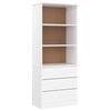 vidaXL Biblioth&egrave;que et tiroirs ALTA blanc 60x35x142 cm bois massif pin