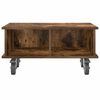 vidaXL Meuble TV Ch&ecirc;ne fum&eacute; 68,5 x 35 x 35 cm Bois d'ing&eacute;nierie