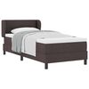 vidaXL Lit &agrave; ressorts avec t&ecirc;te de lit Marron fonc&eacute; 80 x 200 cm tissu