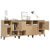 vidaXL Buffets 3 pcs ch&ecirc;ne sonoma 60x35x70 cm bois d'ing&eacute;nierie