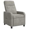 vidaXL Fauteuil inclinable Gris clair Velours (V)