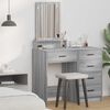 vidaXL Table de Toilette avec tiroir Gris Sonoma 50 x 41 x 140 cm