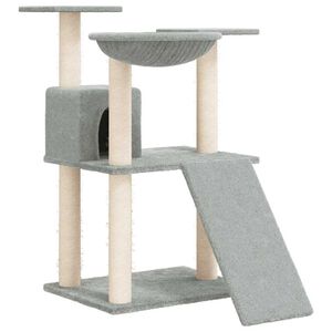 vidaXL Arbre &agrave; chat avec griffoirs en sisal Gris clair 83 cm
