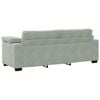 vidaXL Canap&eacute; &agrave; 3 places gris clair 220x77x82 cm Velours
