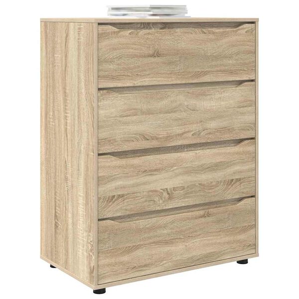 vidaXL Armoires de rangement 2 pcs Ch&ecirc;ne Sonoma 80 x 48 x 105 cm
