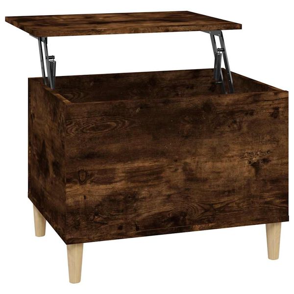 vidaXL Table basse Ch&ecirc;ne fum&eacute; 60x44,5x45 cm Bois d'ing&eacute;nierie
