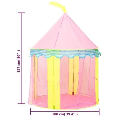 vidaXL Tente de jeu pour enfants avec 250 balles Rose 100x100x127 cm