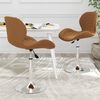 vidaXL Chaises pivotantes &agrave; manger lot de 2 Marron Velours