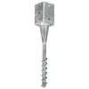 vidaXL Piquets au sol 2 pcs Argent&eacute; 9x9x56 cm Acier galvanis&eacute;