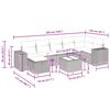 vidaXL Salon de jardin avec coussins 7 pcs beige r&eacute;sine tress&eacute;e