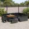 vidaXL Ensemble de canap&eacute; de jardin 12 pcs Noir polyrotin