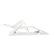 vidaXL Chaise longue avec repose-pied Plastique Blanc