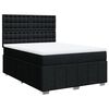 vidaXL Sommier &agrave; lattes de lit avec matelas Noir 140x190 cm Tissu
