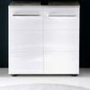 Trendteam Meuble sous lavabo Nano blanc et gris ciment