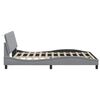 vidaXL Cadre de lit sans matelas Hanko gris clair 120x200 cm tissu