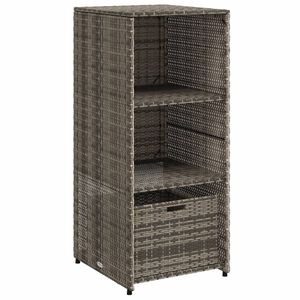 vidaXL Armoire de rangement de jardin gris 50x55x115 cm r&eacute;sine tress&eacute;e