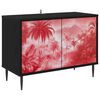 vidaXL Meuble TV AACHEN 69 x 33 x 50,5 cm Ch&ecirc;ne noir Bois d'ing&eacute;nierie