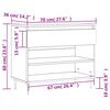 vidaXL Armoire &agrave; chaussures Blanc 70x36x60 cm Bois d'ing&eacute;nierie