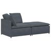 vidaXL Canap&eacute; modulaire et repose-pieds et coussins velours gris fonc&eacute;