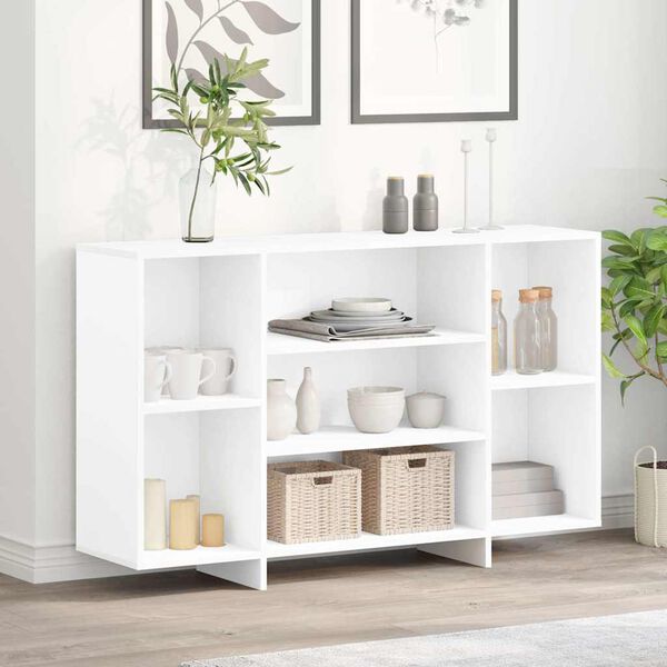 vidaXL Buffet blanc 120x30x75 cm bois d'ing&eacute;nierie