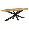 vidaXL Table &agrave; manger 240x100x75 cm Bois de manguier brut