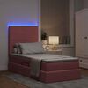 vidaXL Lit avec rangement et LED avec LED Rose 100 x 200 cm Velours